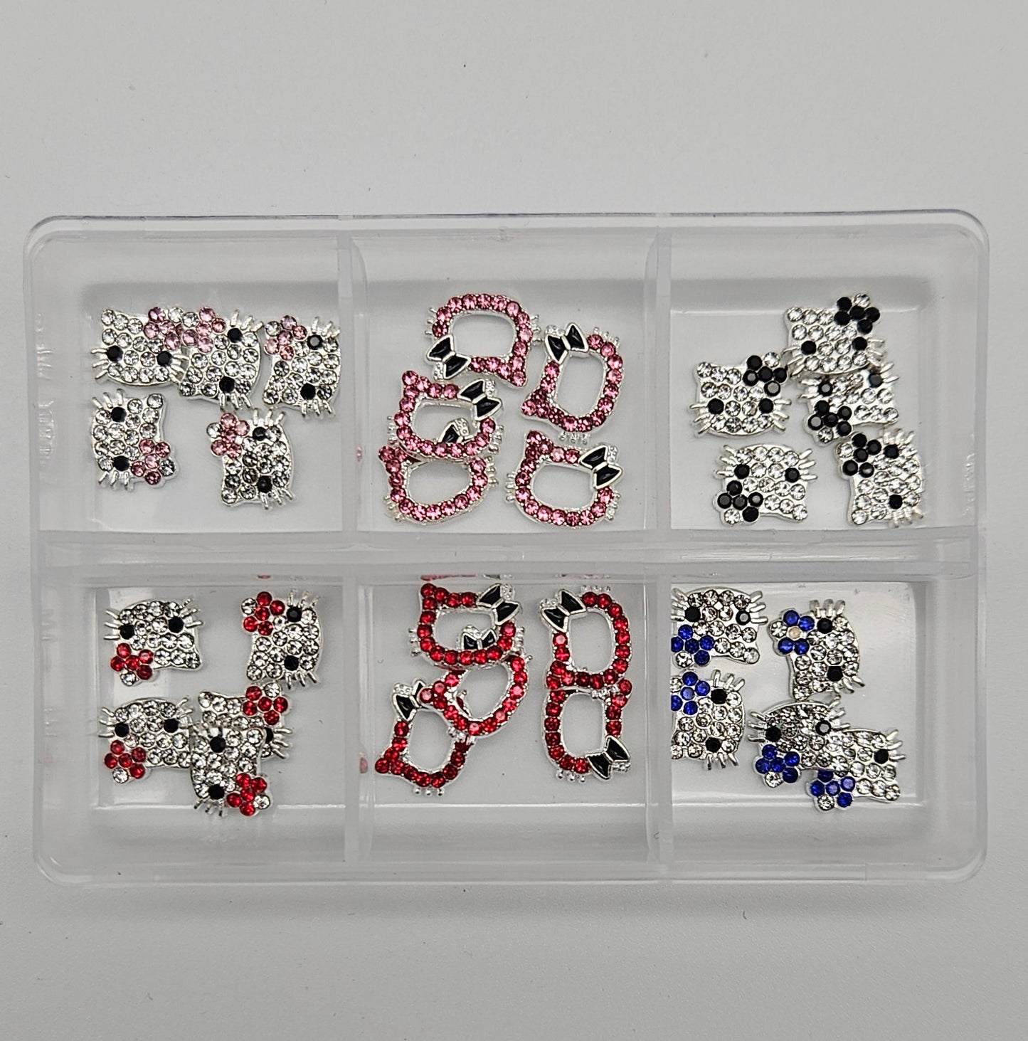 Kawaii nail charms in boxes mix style