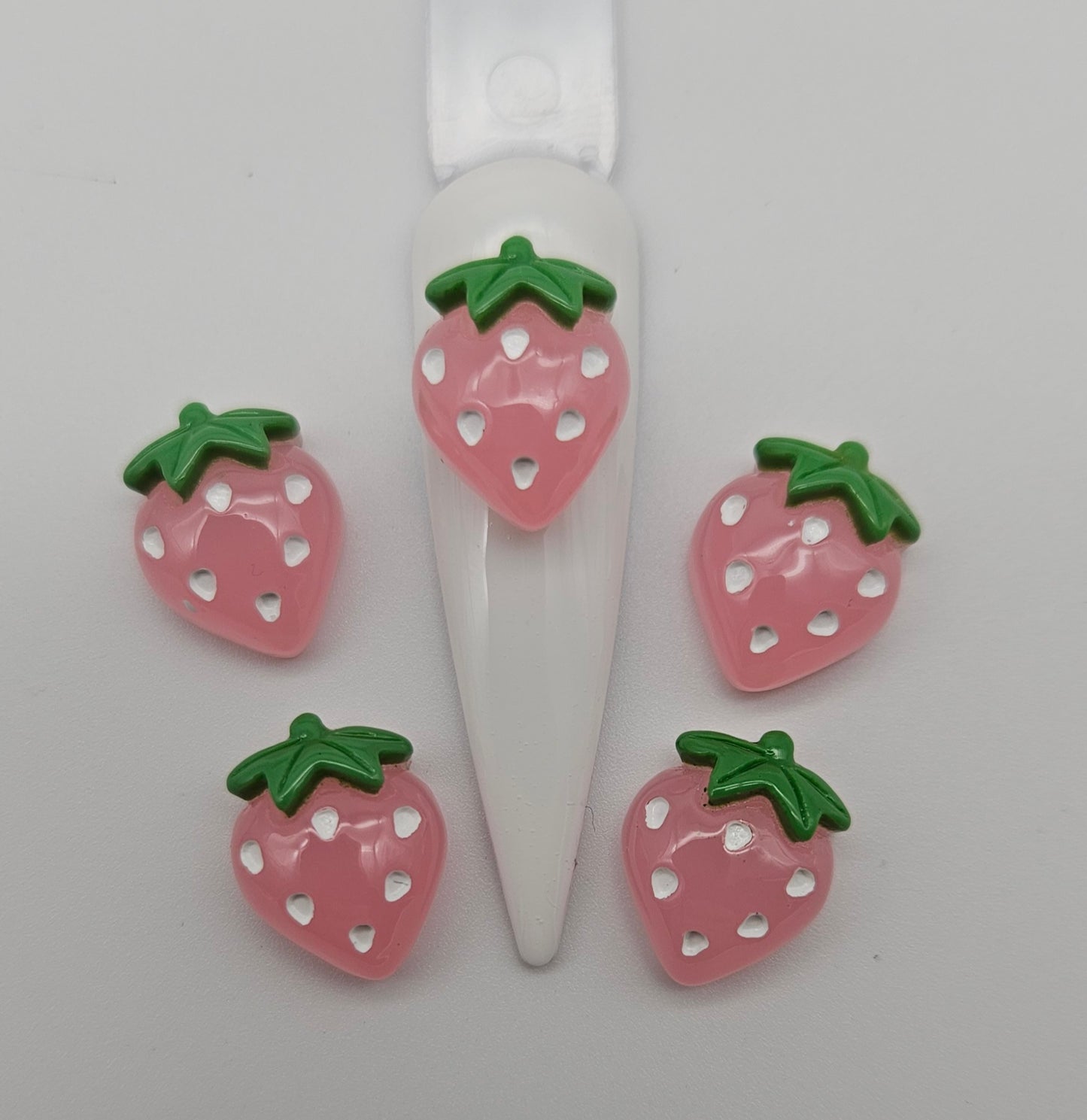 Strawberries Nail Charm Summer Strawberry Pink and Red