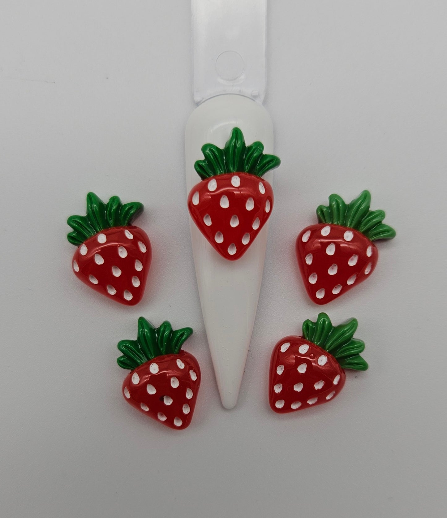 Strawberries Nail Charm Summer Strawberry Pink and Red