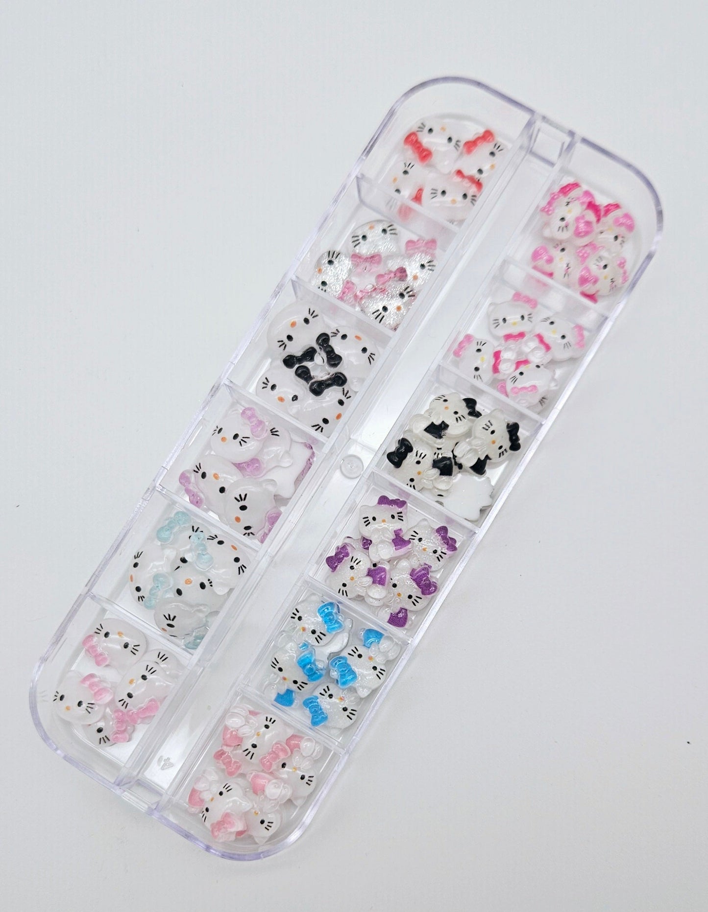 Kawaii nail charms in boxes mix style