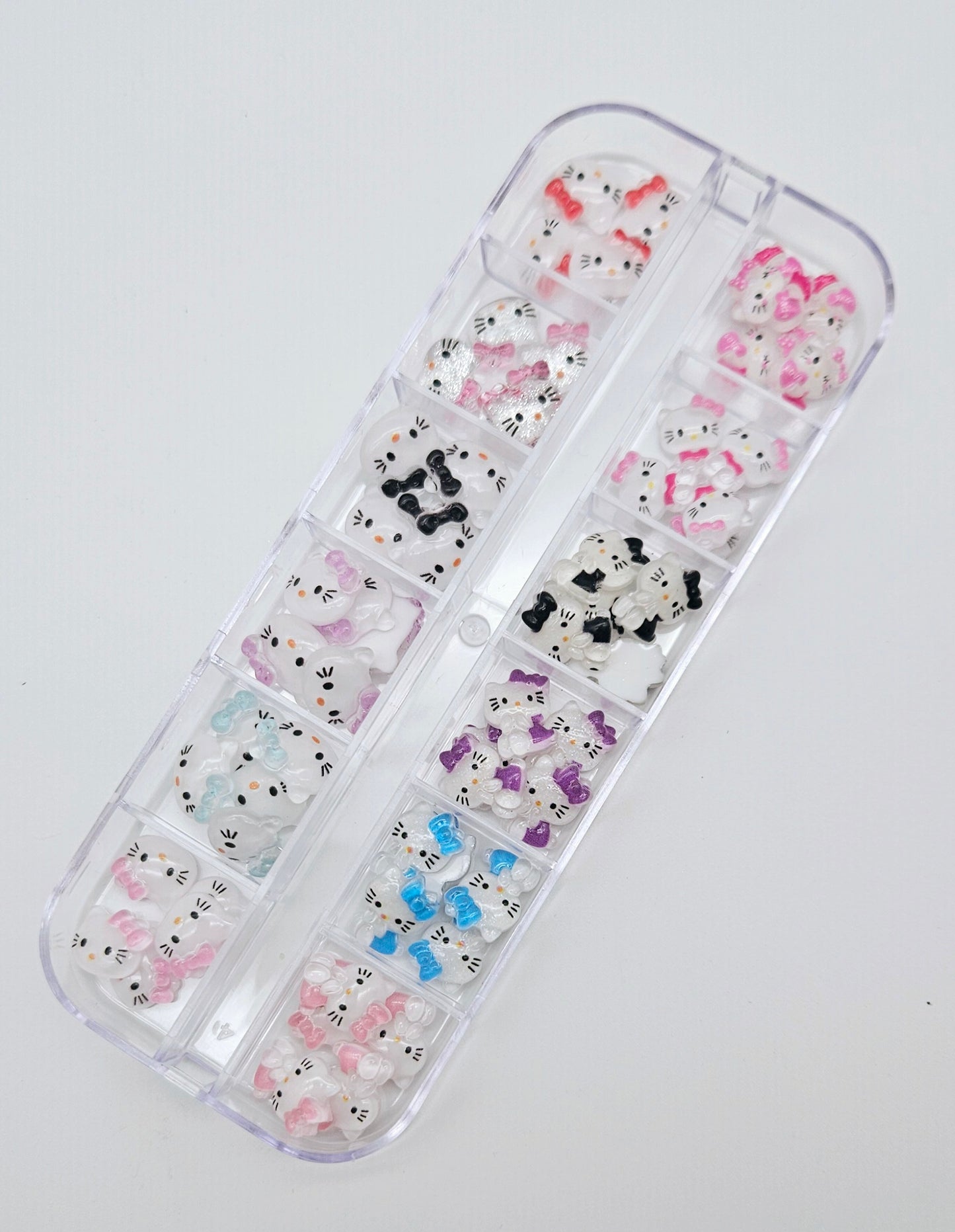 Kawaii nail charms in boxes mix style