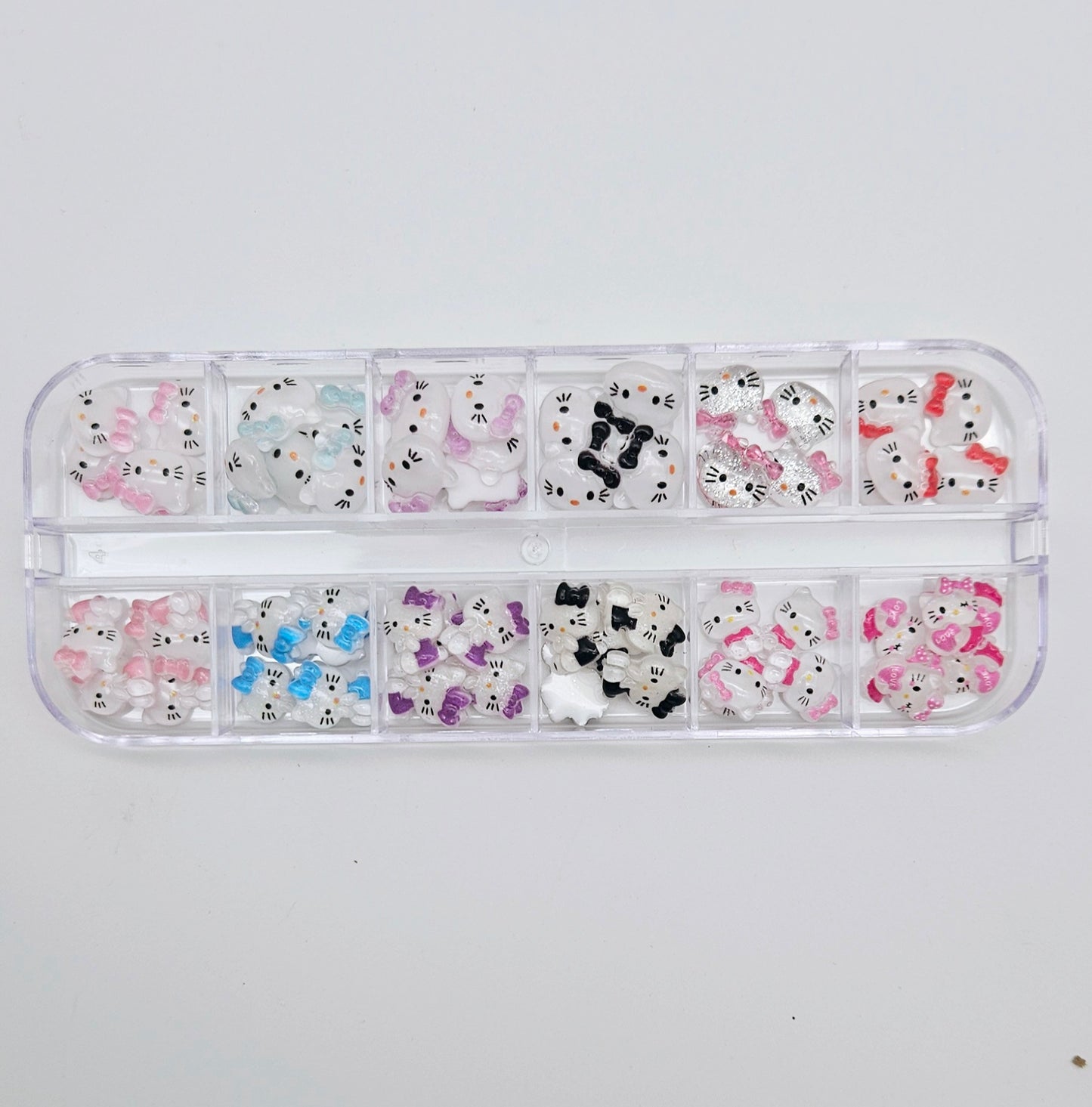 Kawaii nail charms in boxes mix style