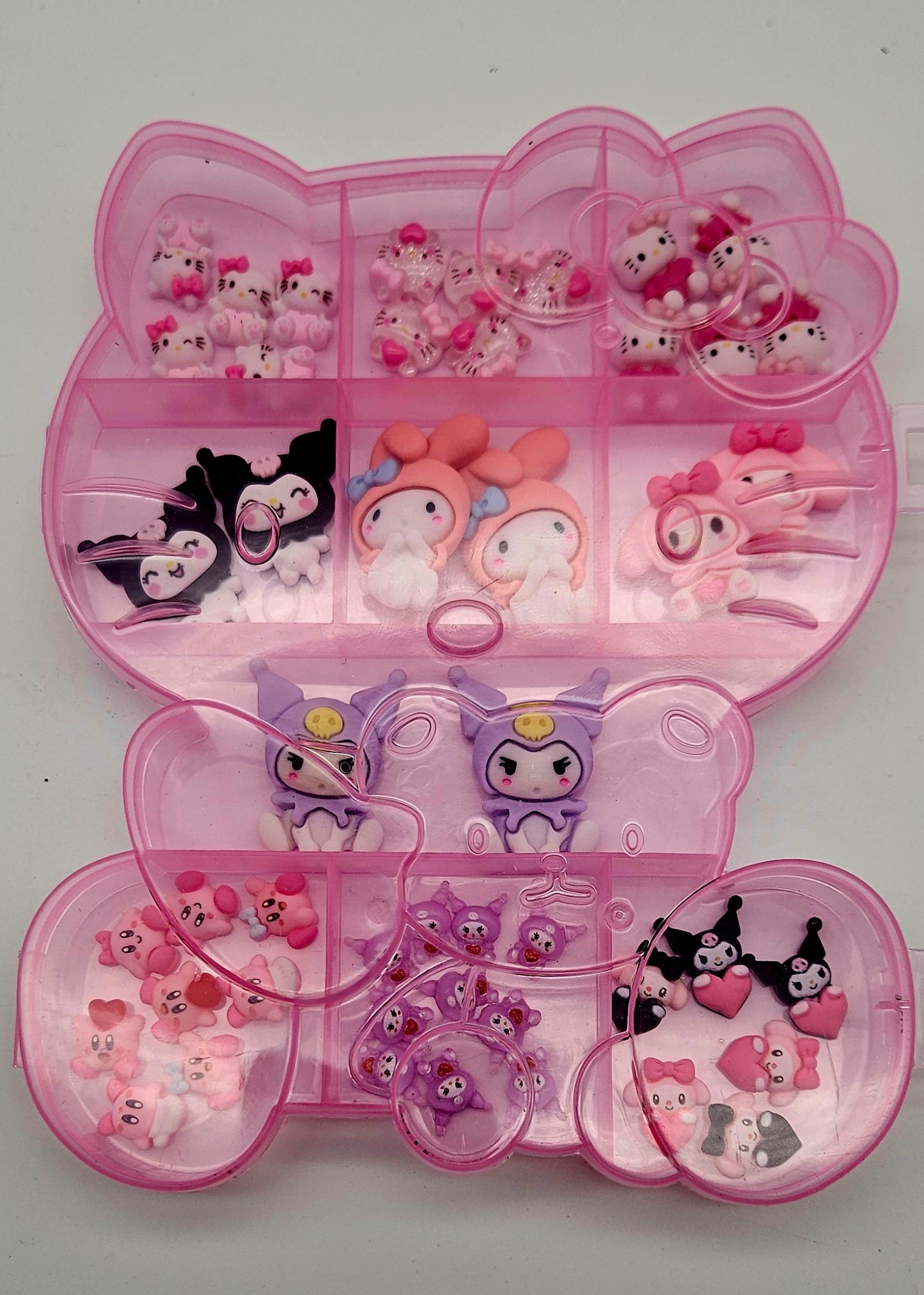 Kawaii nail charms in boxes mix style
