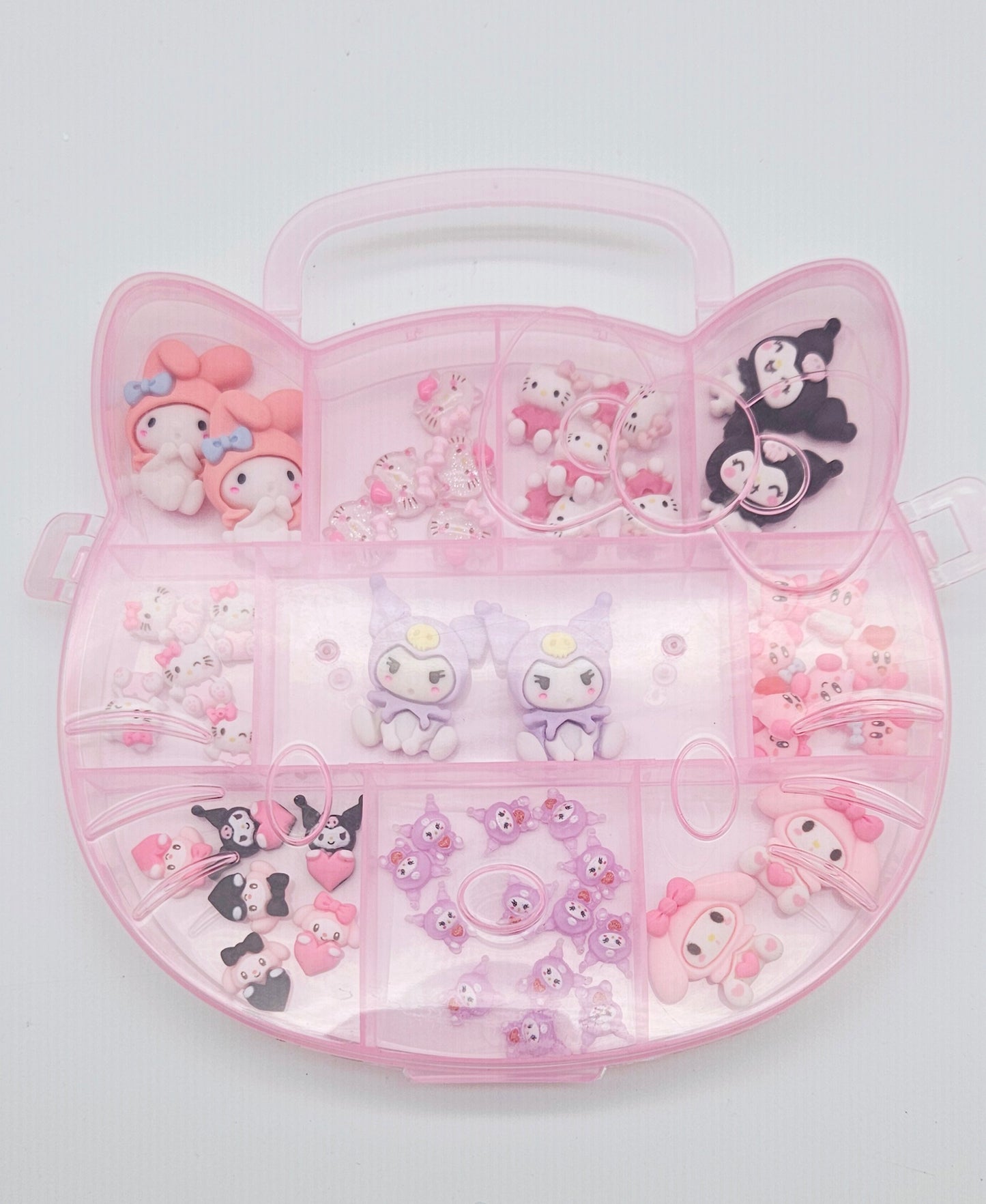 Kawaii nail charms in boxes mix style