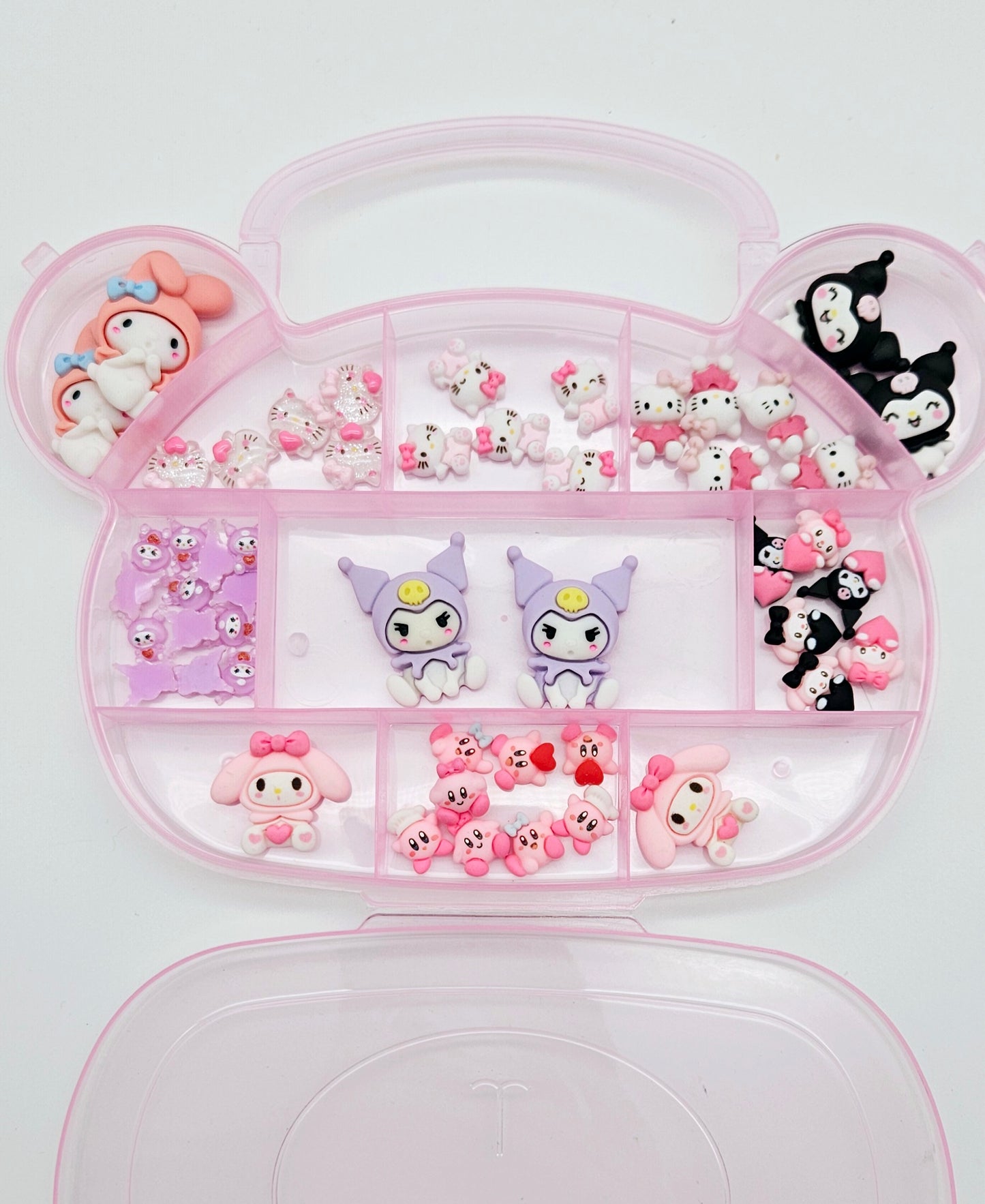 Kawaii nail charms in boxes mix style