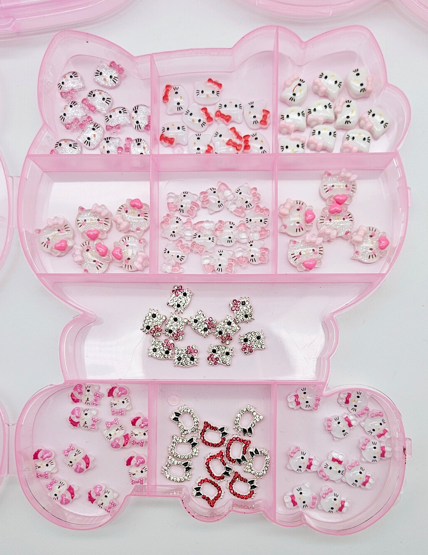 Kawaii nail charms in boxes mix style