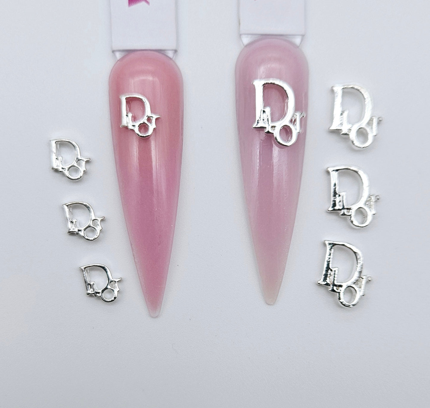 Luxury Logo (D.i.or) Nail Charms Alloy and Zircon High Quality