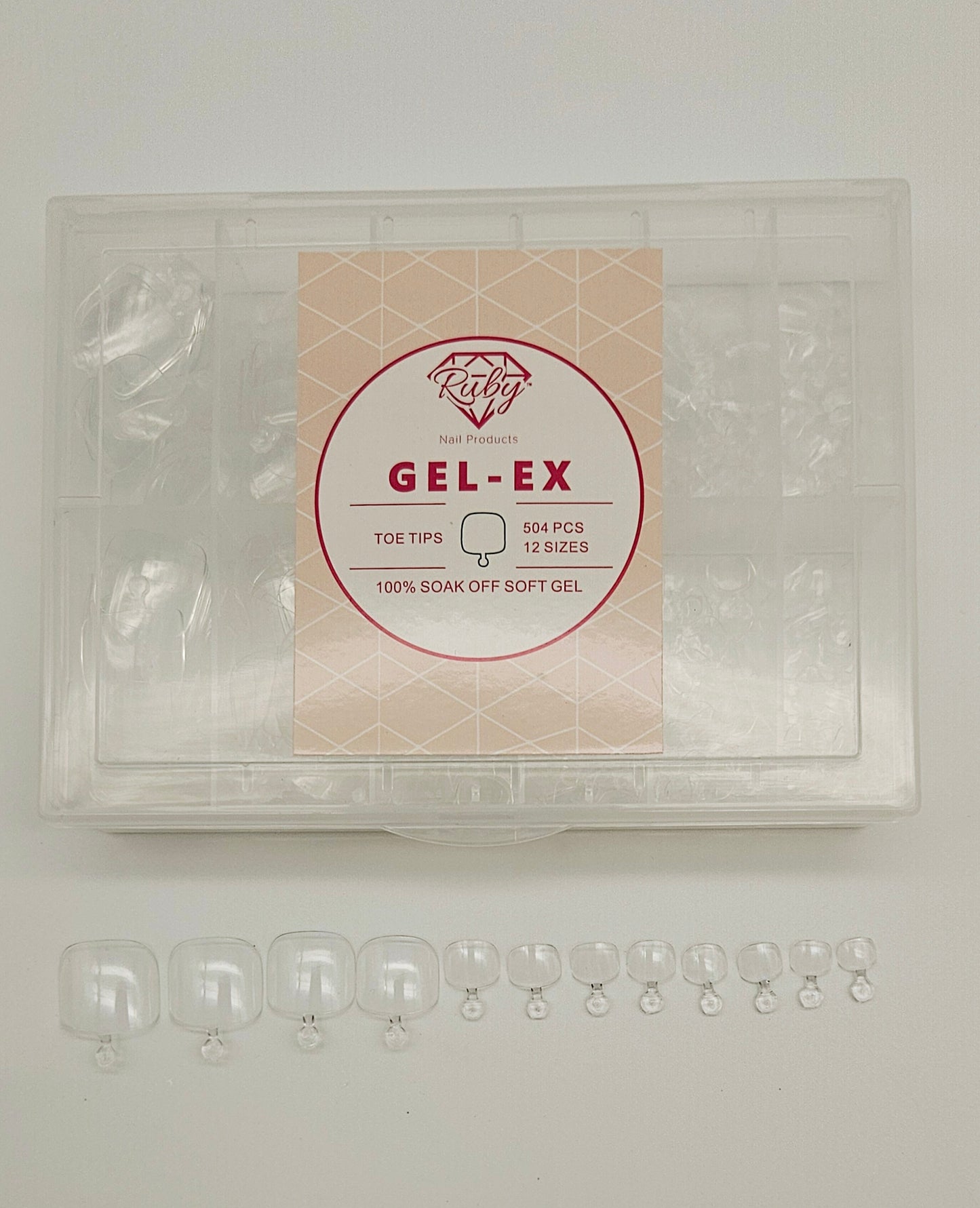 Ruby Gel-EX Full Cover Soft Gel Tips Extension
