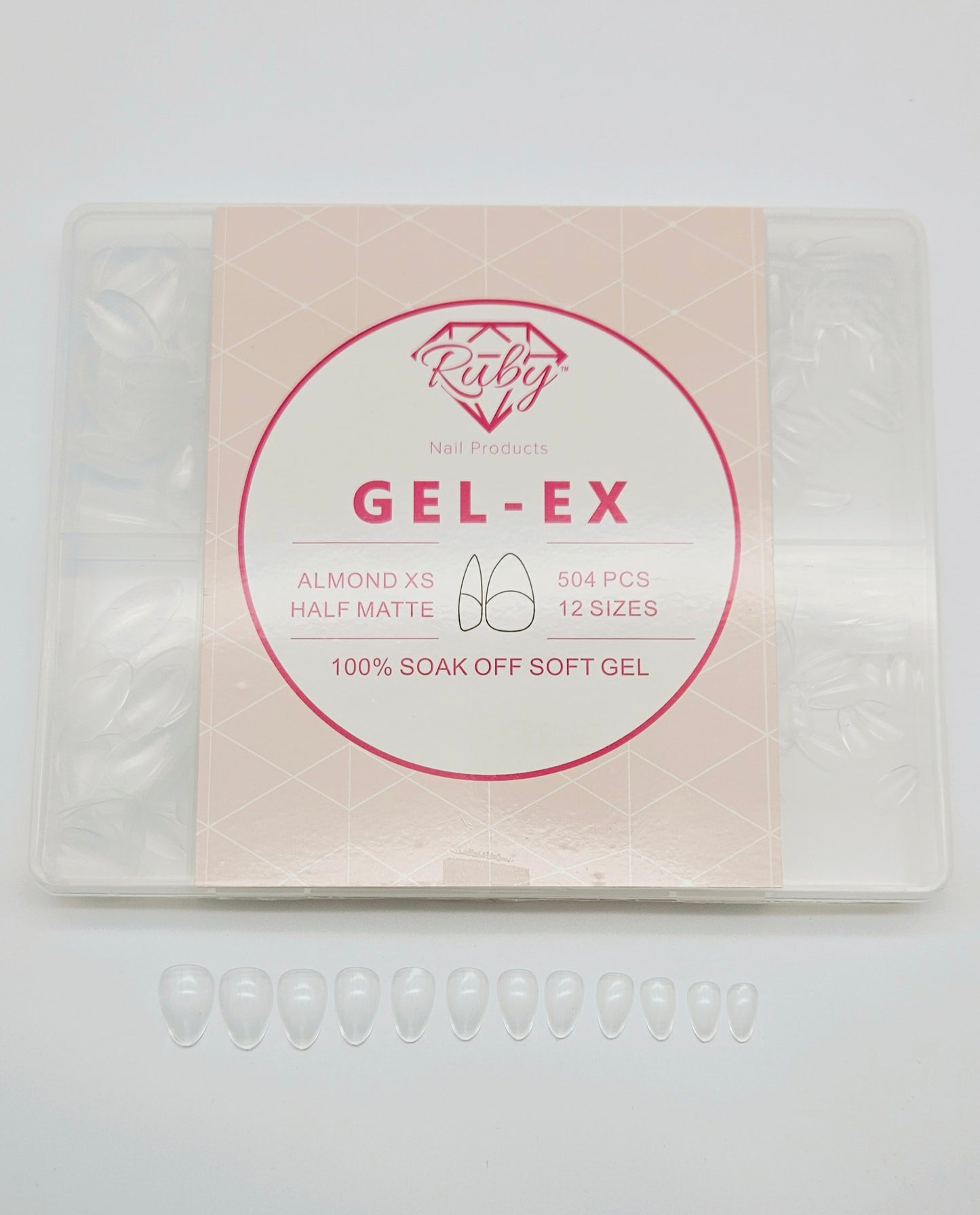 Ruby Gel-EX Full Cover Soft Gel Tips Extension