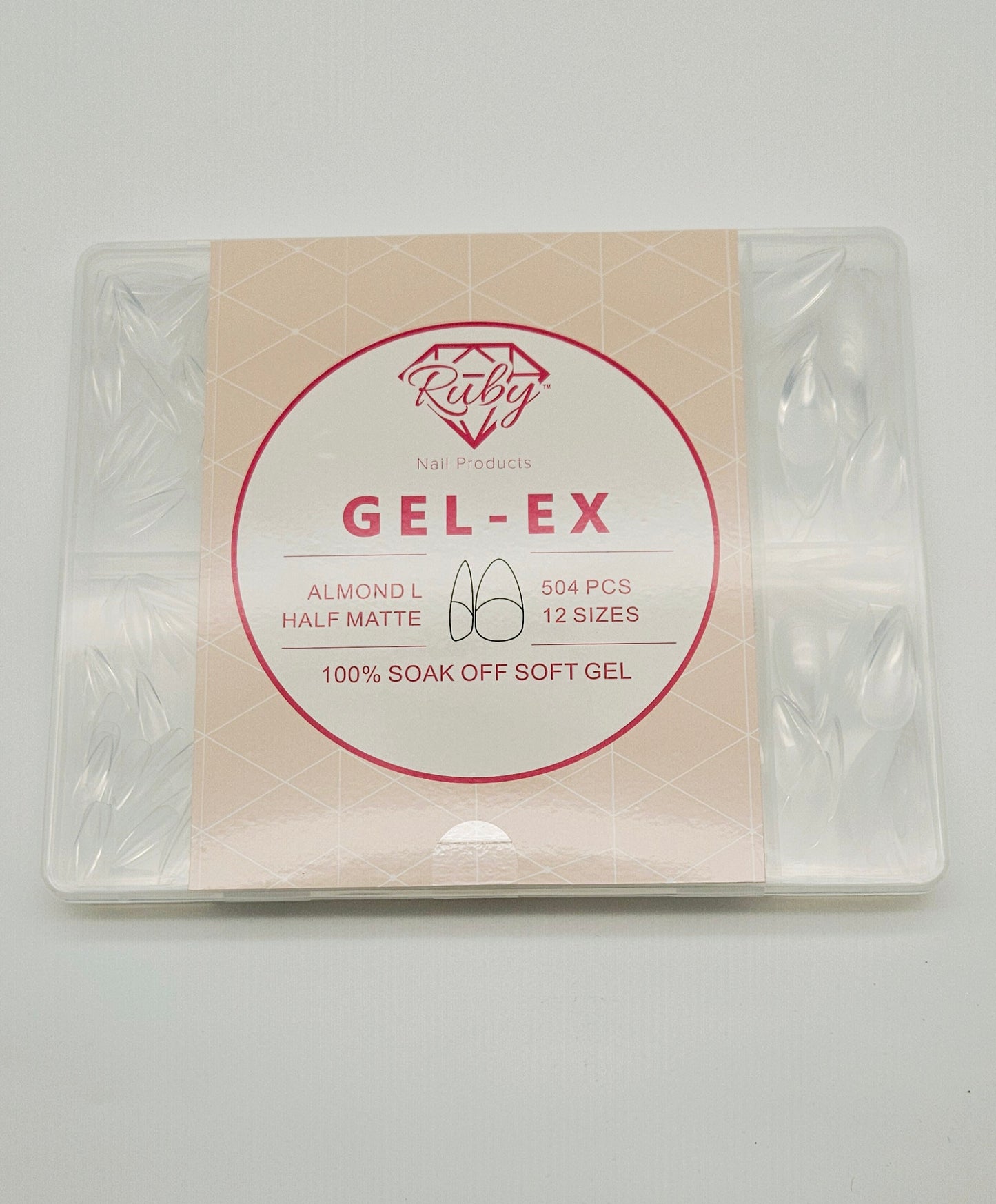 Ruby Gel-EX Full Cover Soft Gel Tips Extension