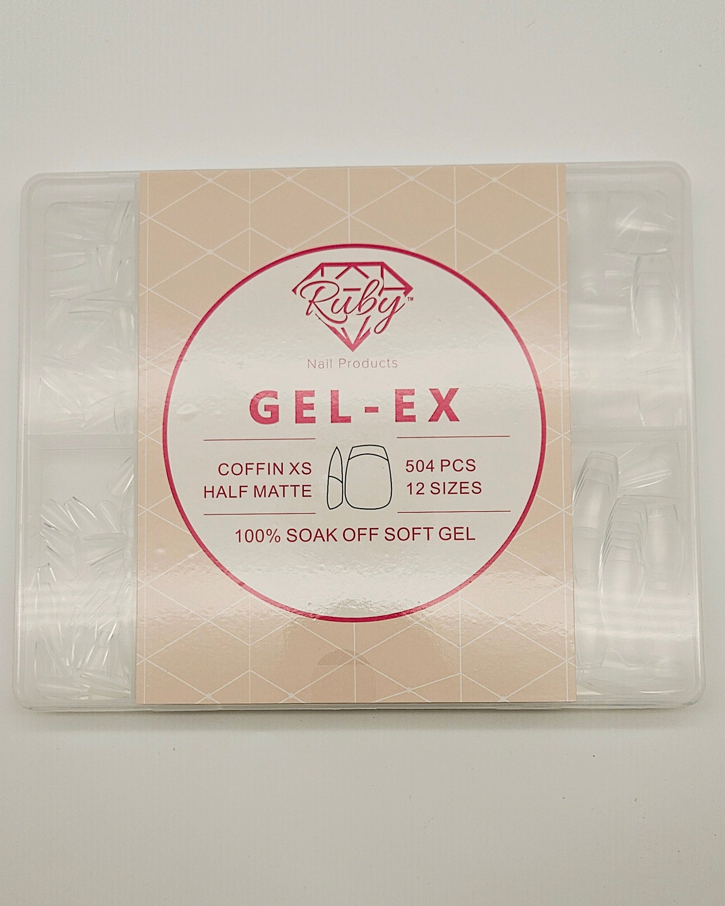 Ruby Gel-EX Full Cover Soft Gel Tips Extension