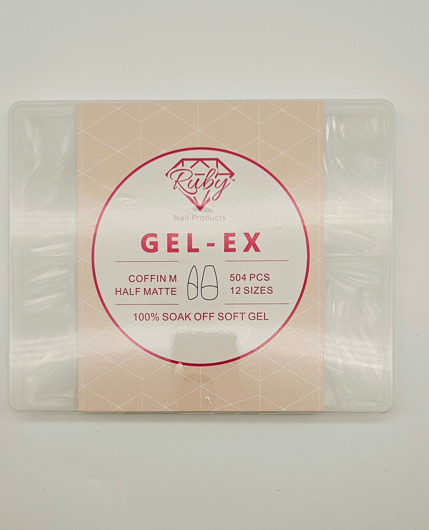 Ruby Gel-EX Full Cover Soft Gel Tips Extension