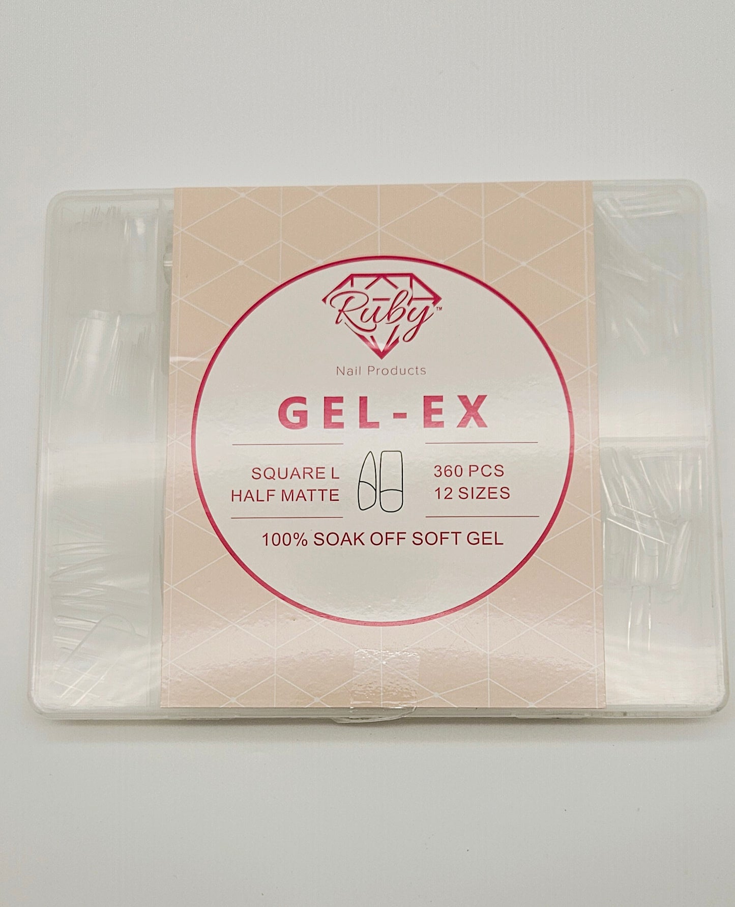 Ruby Gel-EX Full Cover Soft Gel Tips Extension