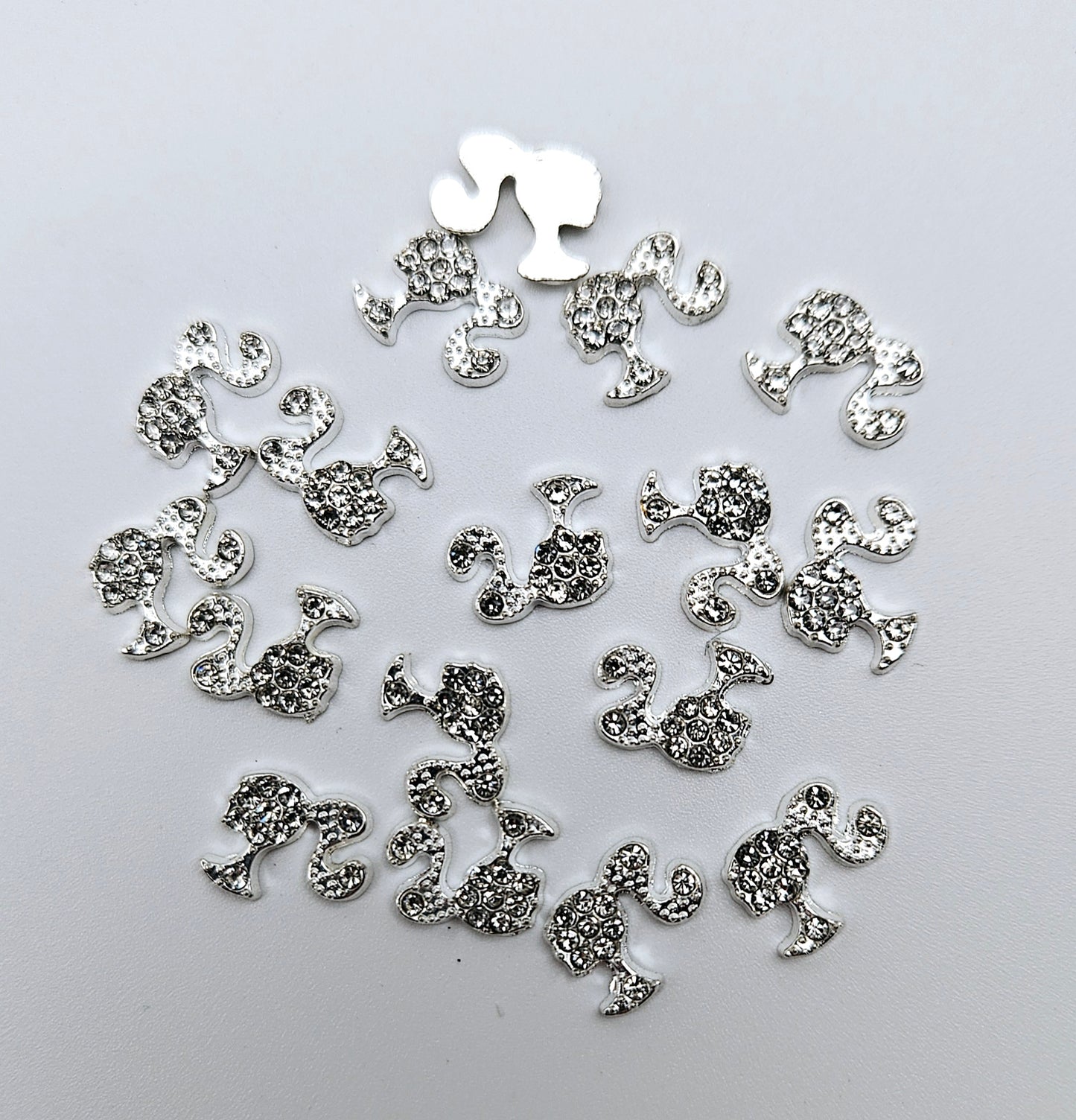 5pcs Doll Head with Rhinestones