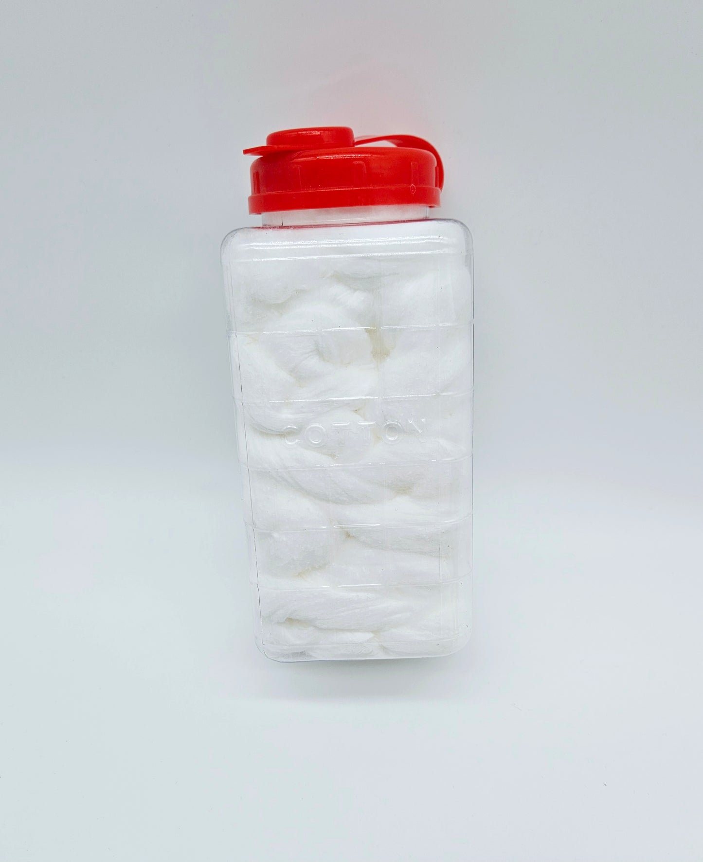 Cotton Container Filled with Cotton, Cap Color Varies