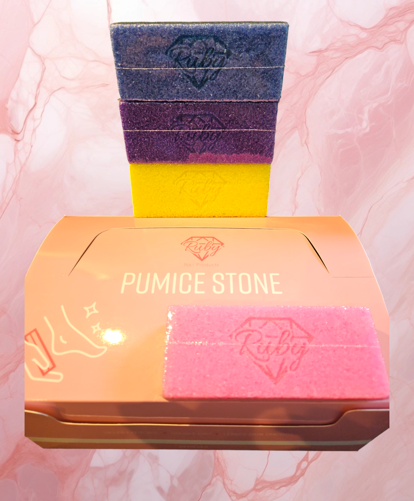 Ruby Dual Grit Pumice Pads Individually Wrapped
