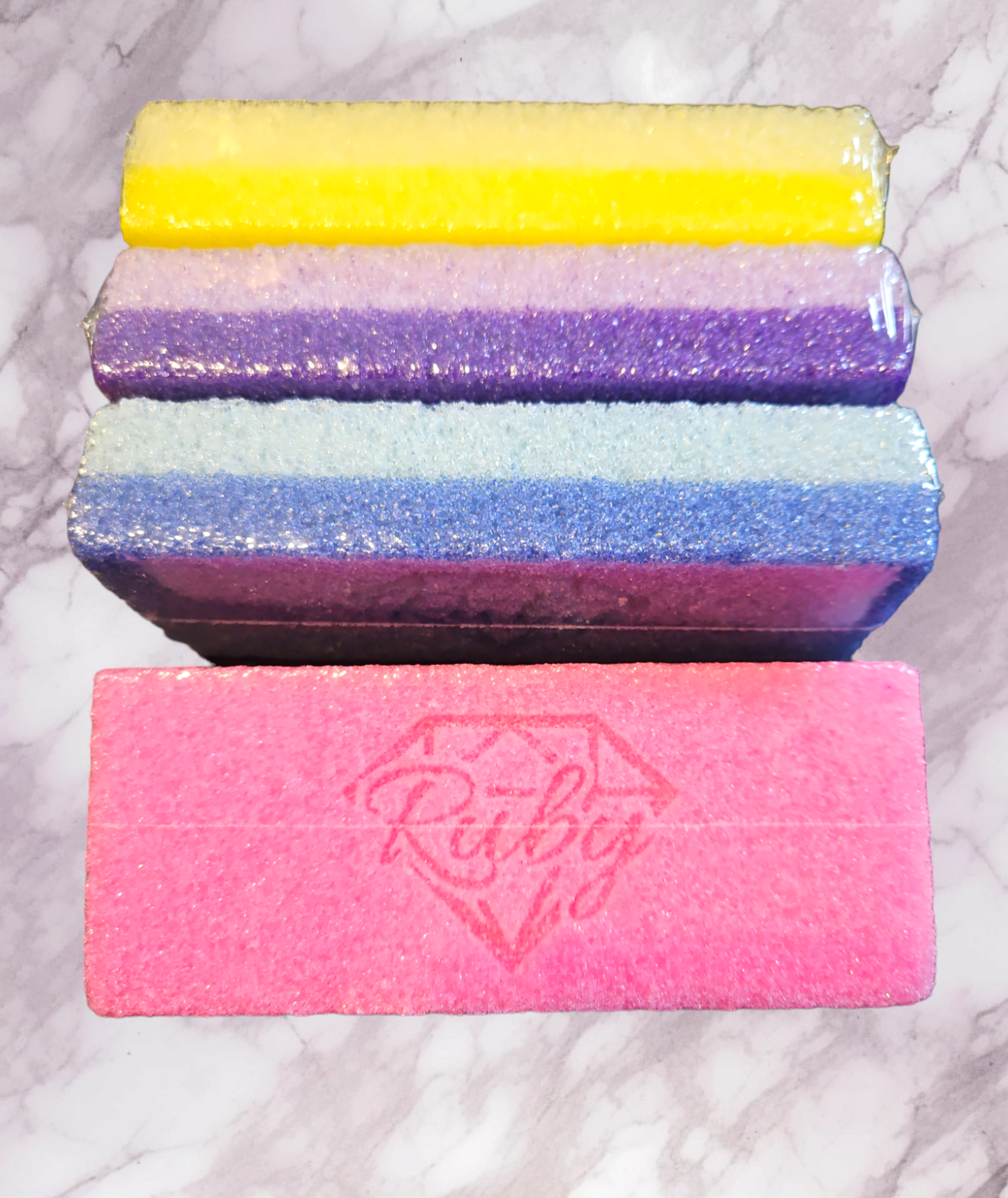 Ruby Dual Grit Pumice Pads Individually Wrapped