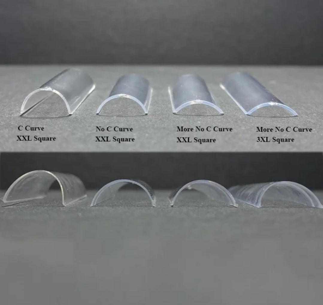 Ruby Nail Tip Boxes Pink, Clear, C Curve, No C, Square Coffin Stiletto Almond