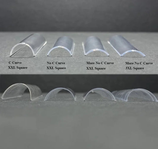 Ruby Nail Tip Boxes Pink, Clear, C Curve, No C, Square Coffin Stiletto Almond