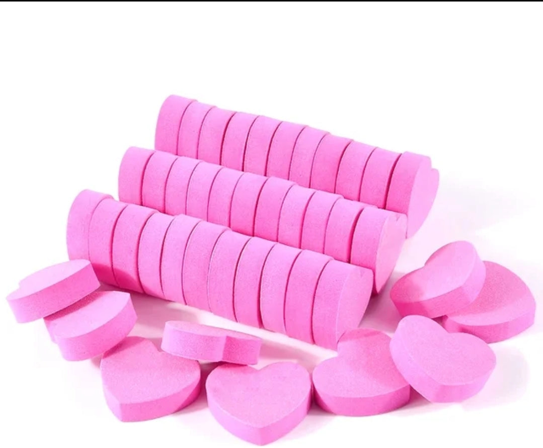 Heart Shape Nail Mini Buffer Manicure Tool 2 Sided