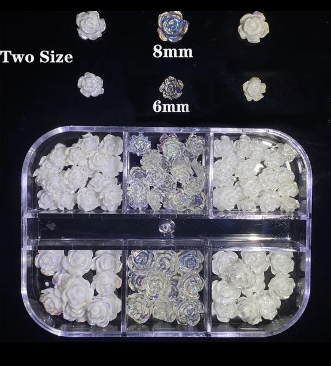 3D Rose Camelia Colorful Flowers Resin