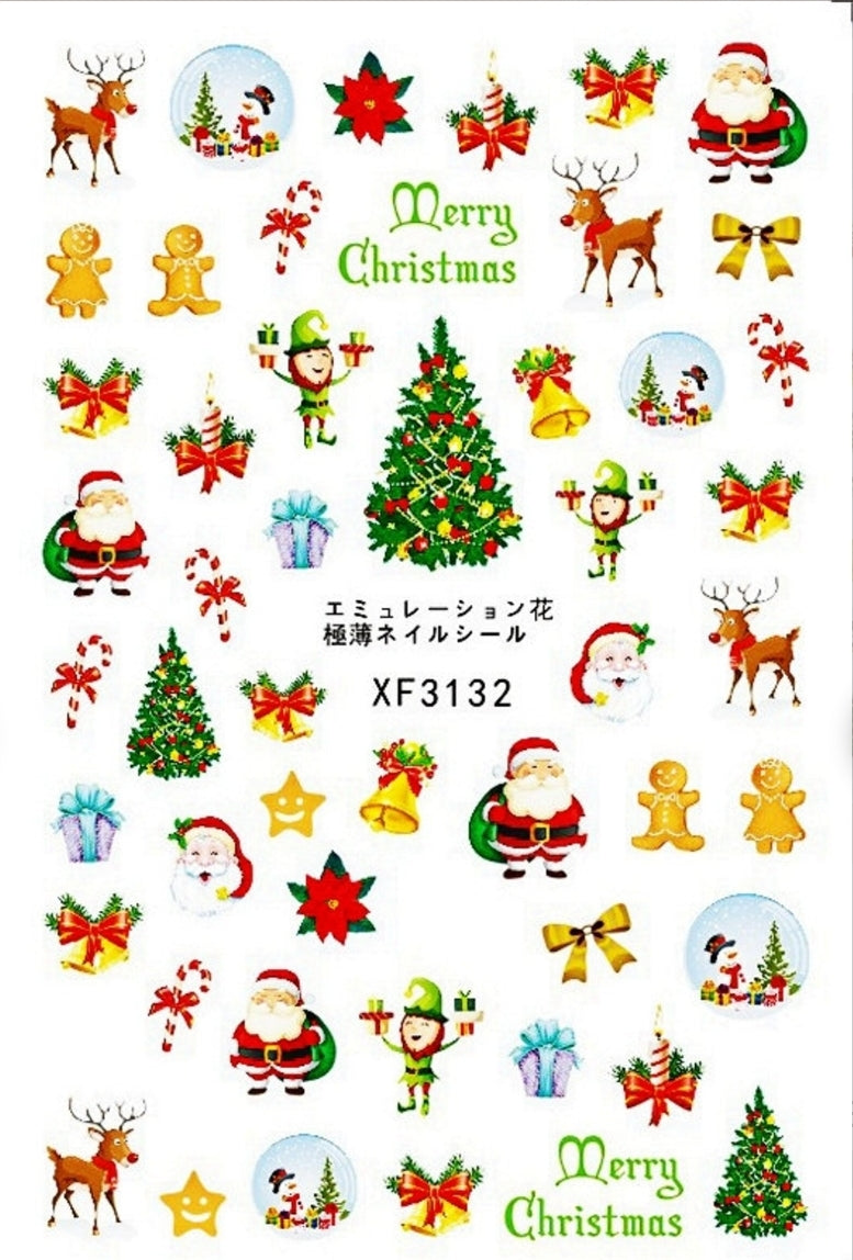 Various Christmas Nail Stickers 3D 5D