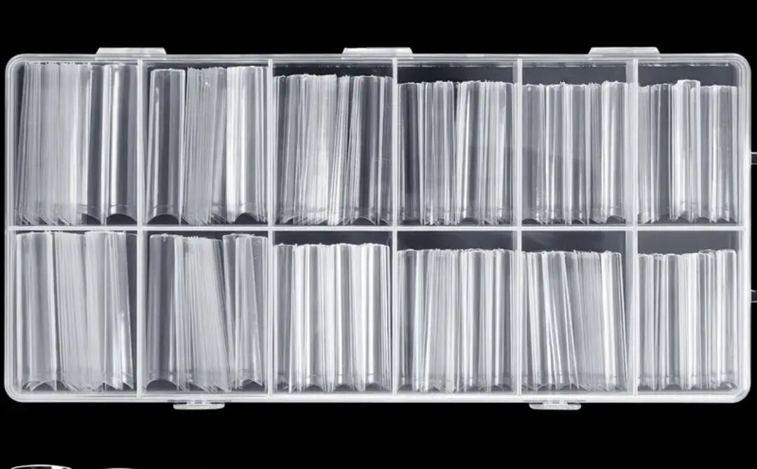Empty 3XL Nail Tip Boxes Clear 12 Slots Fits up to 240pcs