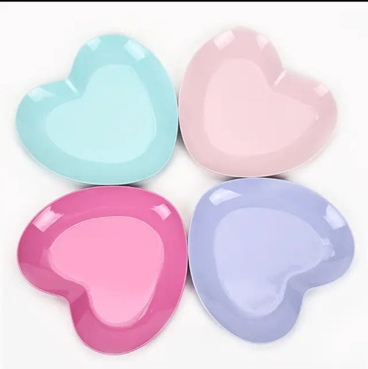 Stainless Steel Tray Dish Nail Tools Nail Art Organizer Storage Hearts and Oval