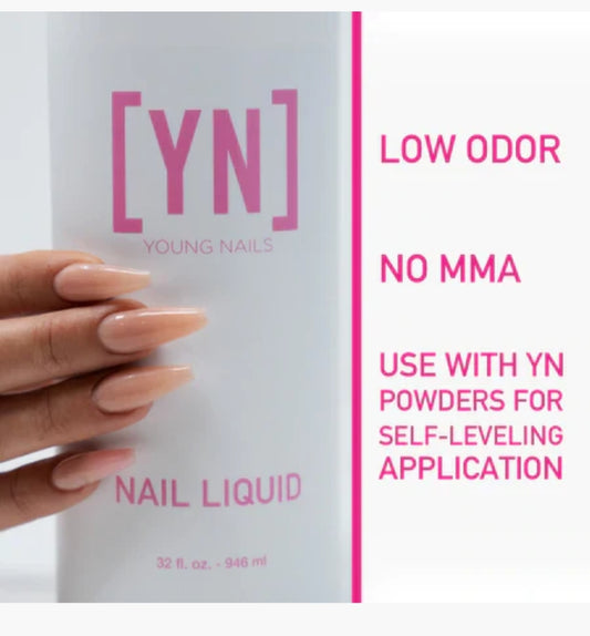 Young Nails Monomer Nail Liquid 6oz and 32oz Low Odor and Extreme Low Odor