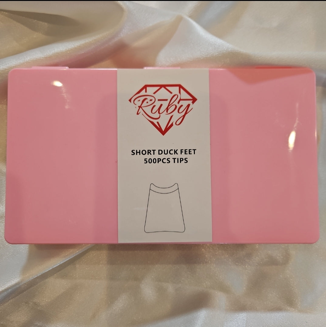 Ruby Nail Tip Boxes Pink, Clear, C Curve, No C, Square Coffin Stiletto Almond