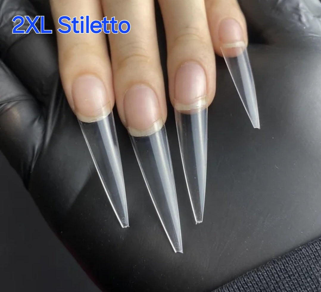 Ruby Nail Tip Boxes Pink, Clear, C Curve, No C, Square Coffin Stiletto Almond