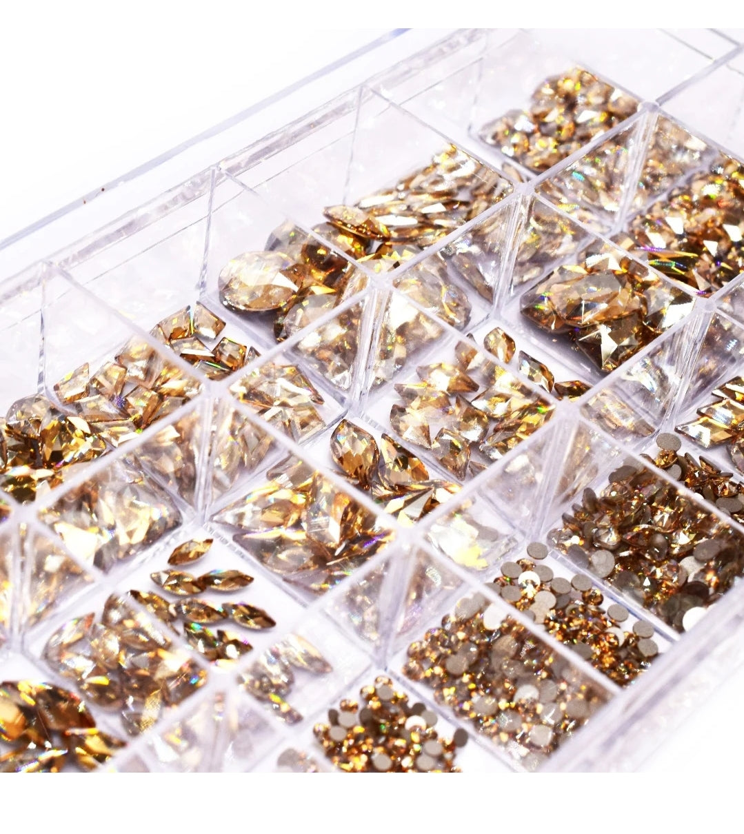 Bluestreak Crystals Serinity Flatback NonHotfix Rhinestone SHAPES Golden Shadow