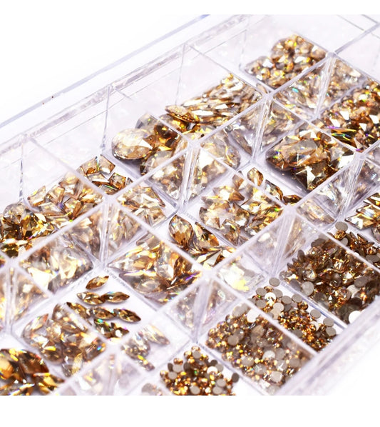 Bluestreak Crystals Serinity Flatback NonHotfix Rhinestone SHAPES Golden Shadow
