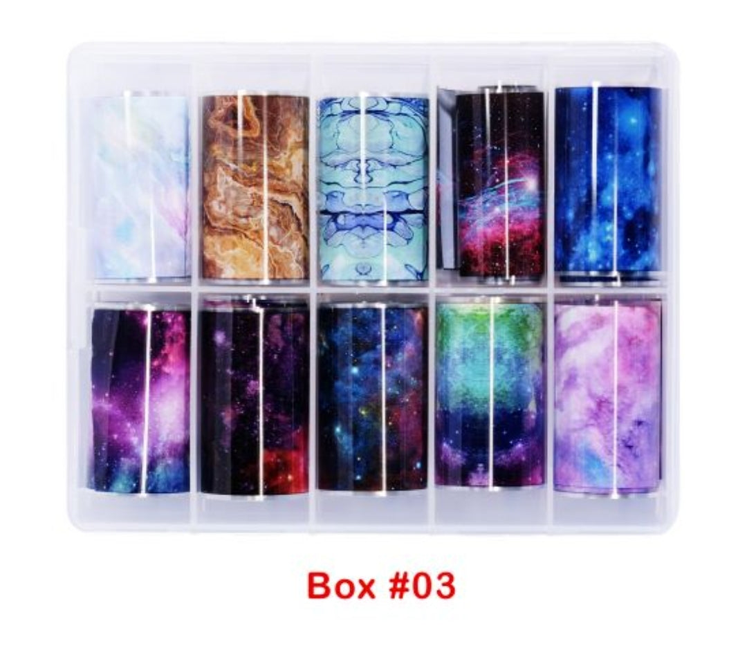 Nail Foils Box 10 rolls
