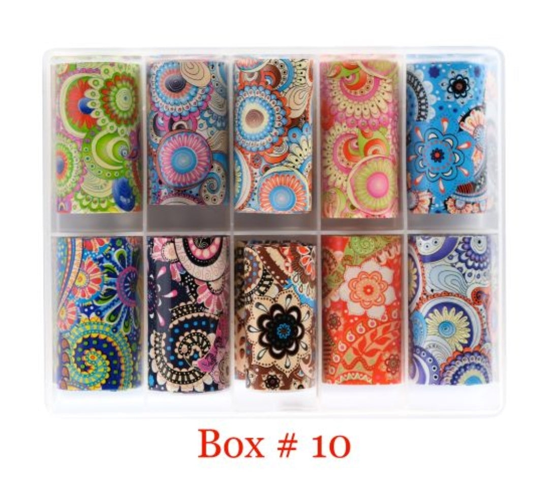 Nail Foils Box 10 rolls