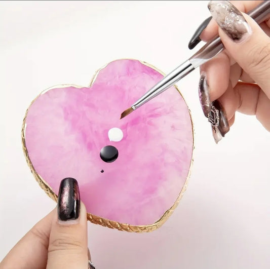 Nail Art Palette Leaf Shape Mixing Tool Display