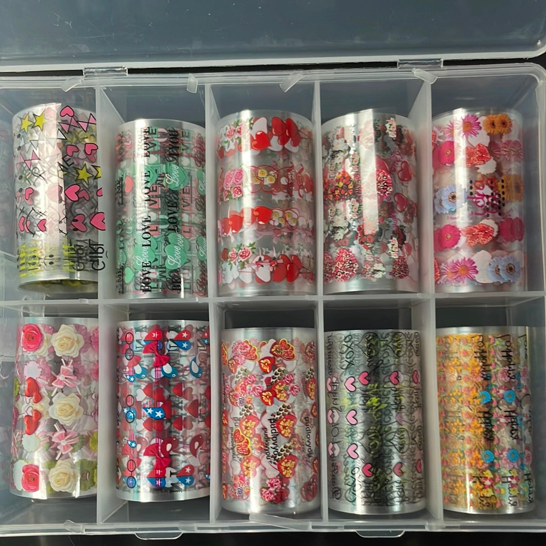 Nail Foils Box 10 rolls