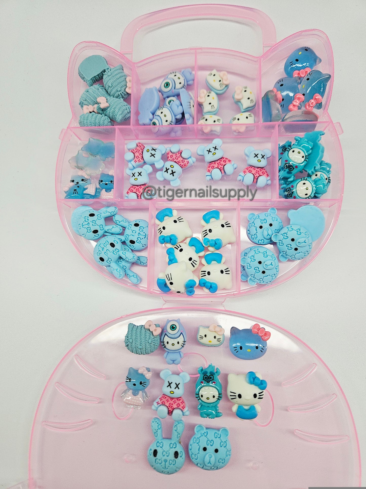 Kawaii nail charms in boxes mix style