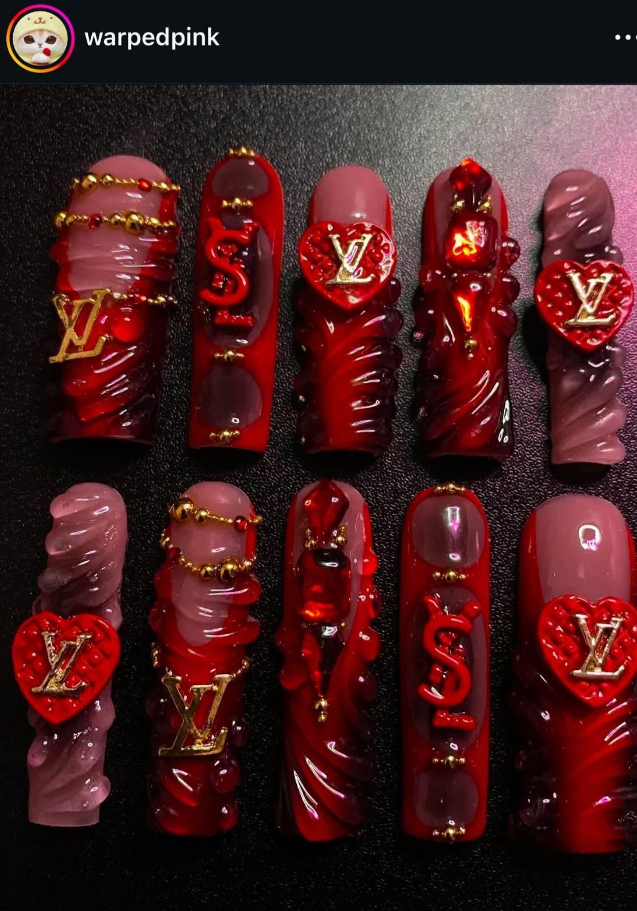 Luxury Logo (l.v.) Nail Charms Alloy and Zircon High Quality