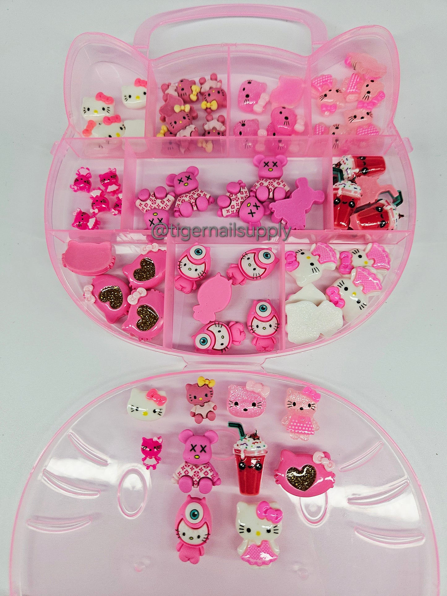 Kawaii nail charms in boxes mix style