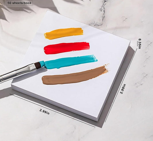 50/500 Sheets Disposable Nail Art Palette Paper for Mixing Gels
