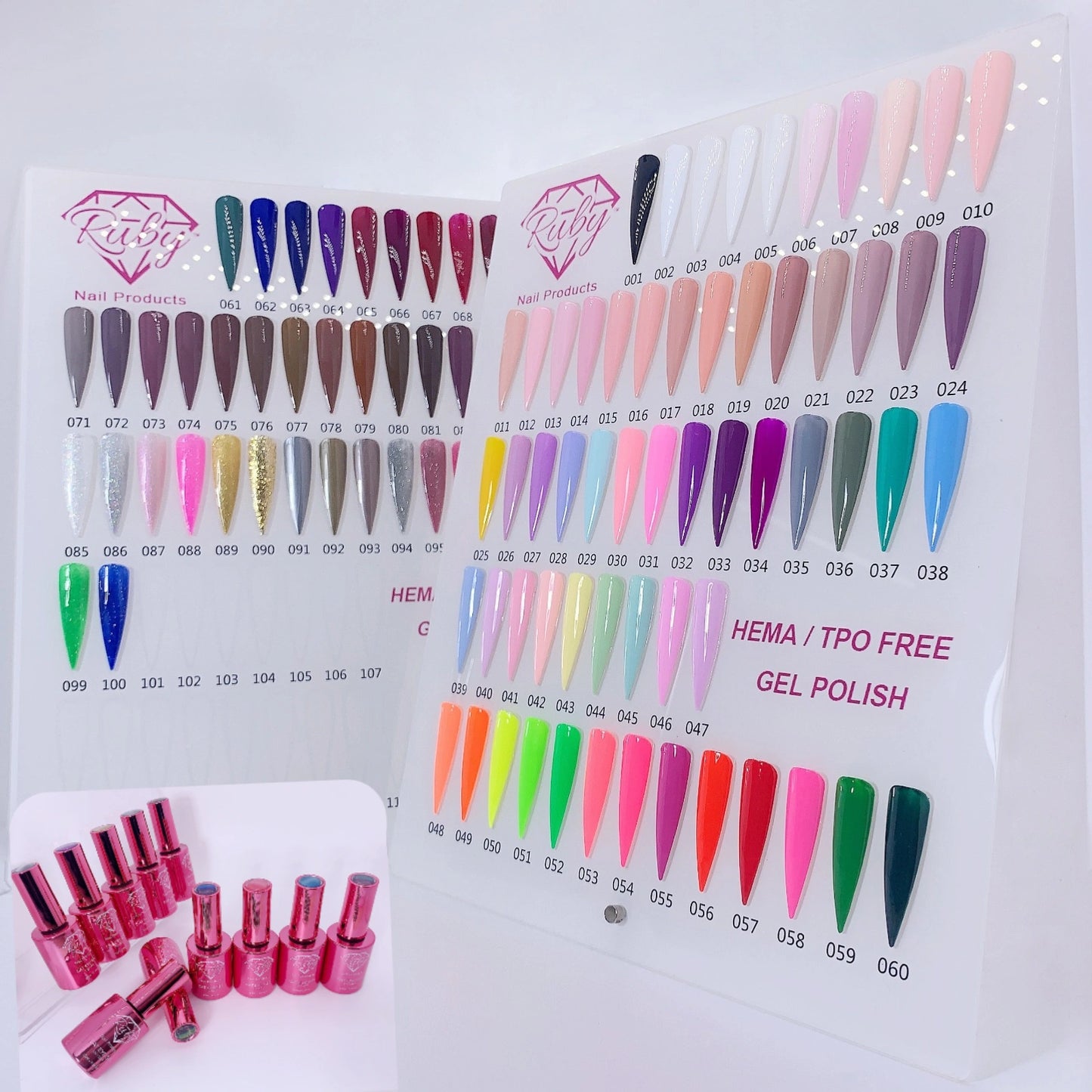 Ruby HEMA Free Gel Polish 15ml 0.5oz Board #2 Colors #37 to #72