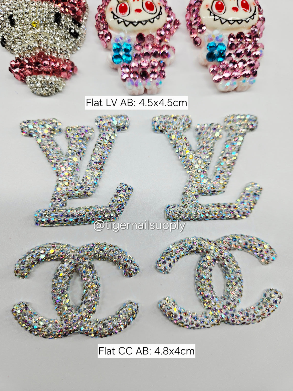 Junk Charms #1: CHANEL Brand Logos Large and Small Junk Charms Designer Luxury Charms for Nails, Phone Cases, Bags, Arts and Crafts