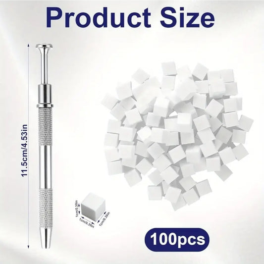 100pcs Mini Sponge and Metal Grip Pen for Ombre Design