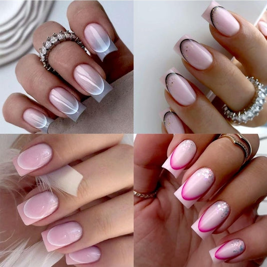 3pcs Deep French Ombre Nail Stickers