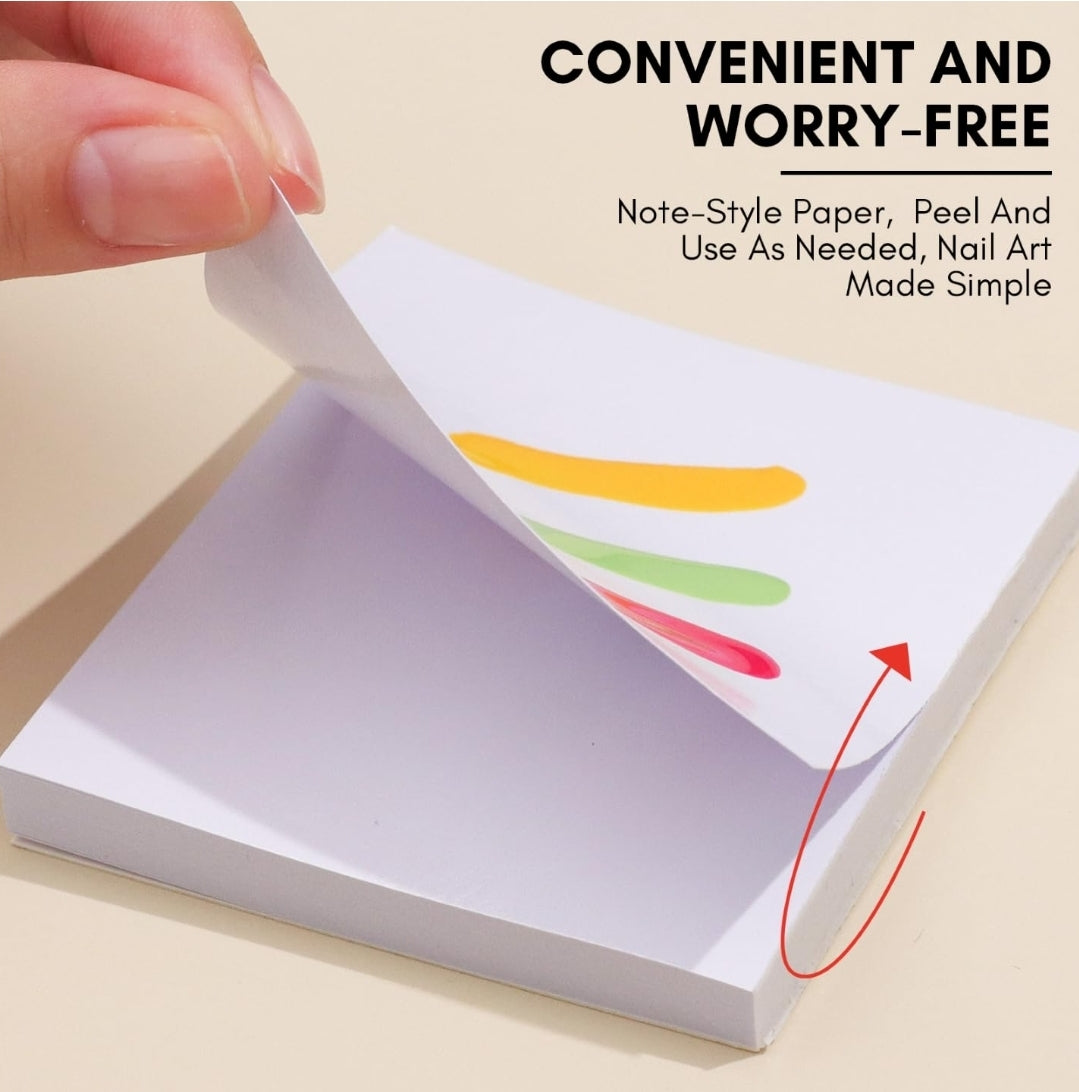 50/500 Sheets Disposable Nail Art Palette Paper for Mixing Gels