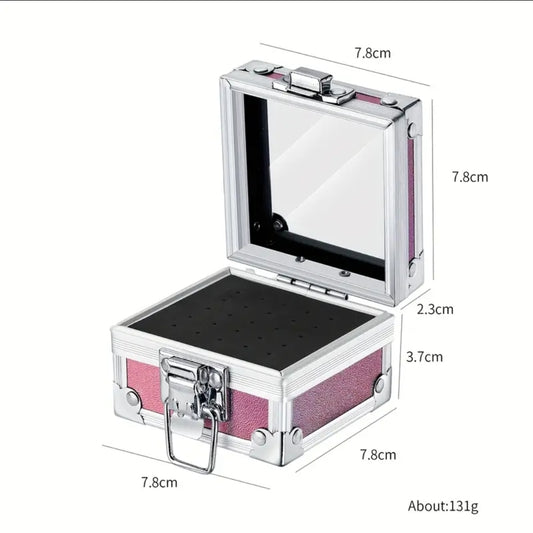 Professional 25 Holes Nail Drill Bits Storage Box Container