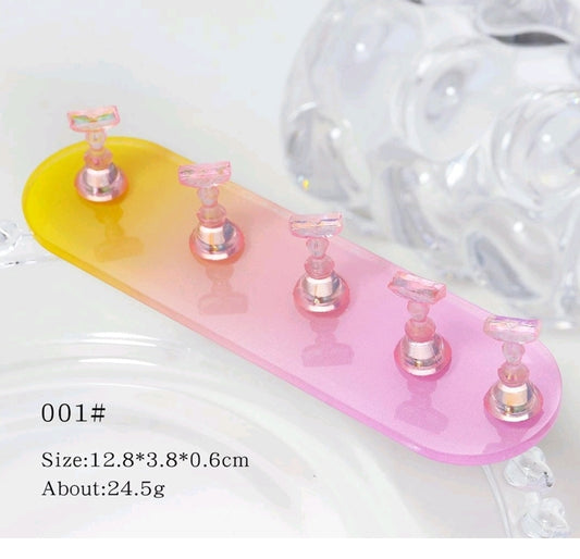 Magnetic Nail Palette Display with Heart Tip Stands Included for Press On Nails, Nail Art Practice Training