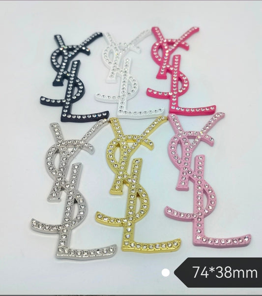 Junk Charms #4: YSL PRADA BARBIE Logos Large and Small Junk Charms Designer Luxury Charms for Nails, Phone Cases, Bags, Arts and Crafts