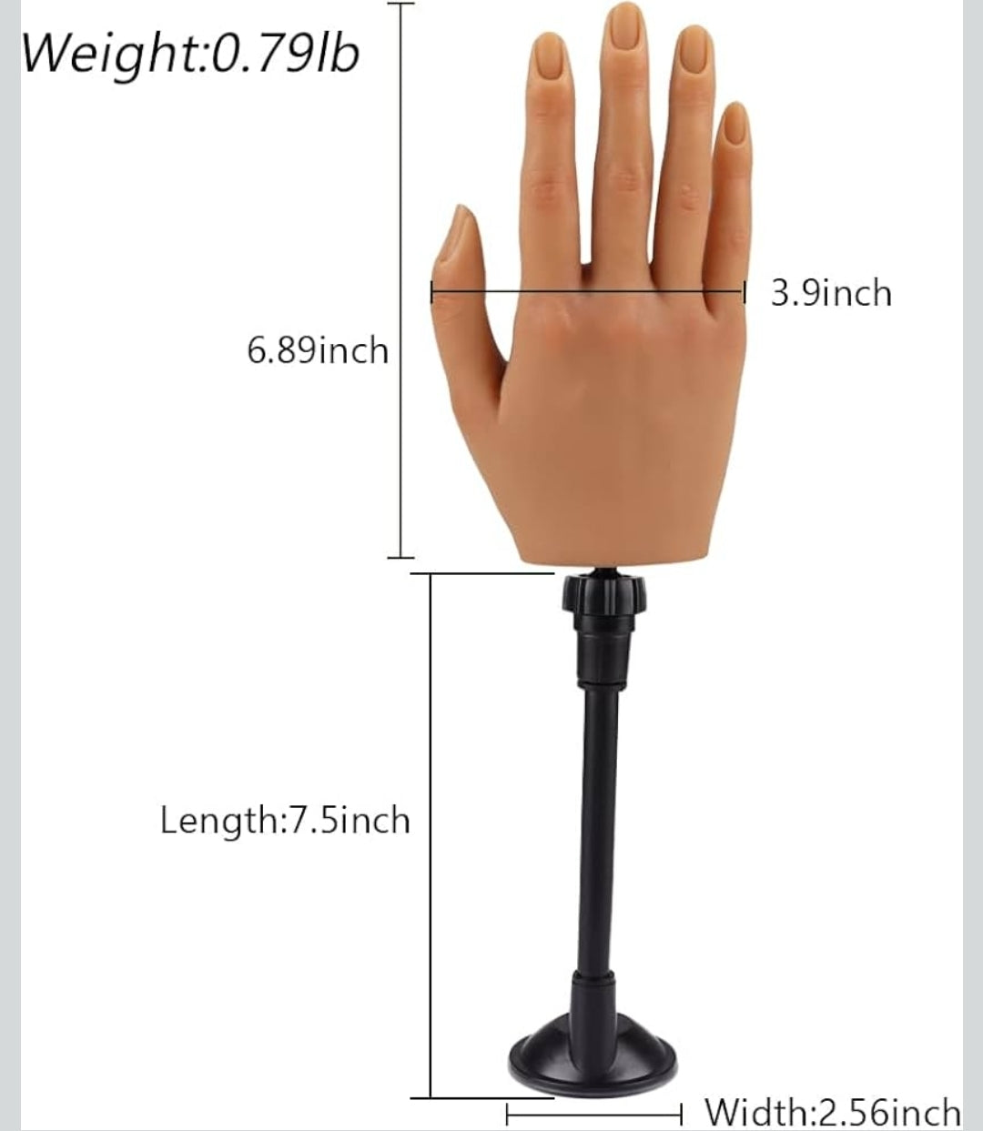 Practice Hands for Nail Art Bendable Flexible Silicone